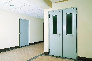 Automatic Alarm Exit Fireproof Steel Door Fire Door with Alarm Panic Bar