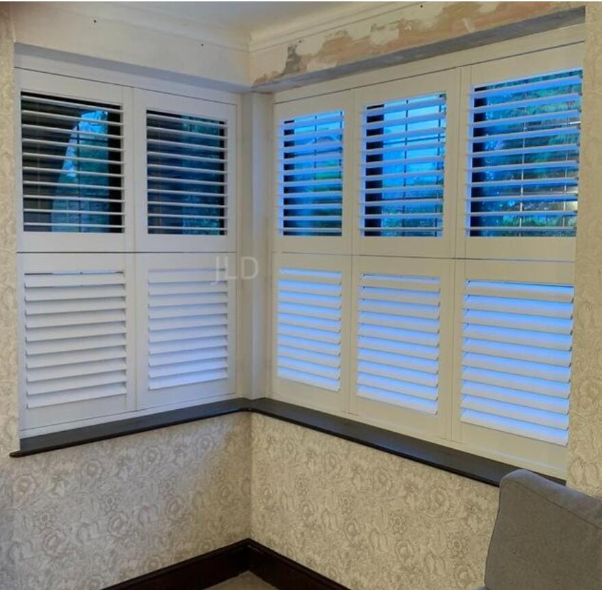 Window Shutter Horizontal Louver Wood PVC Plantation Shutter