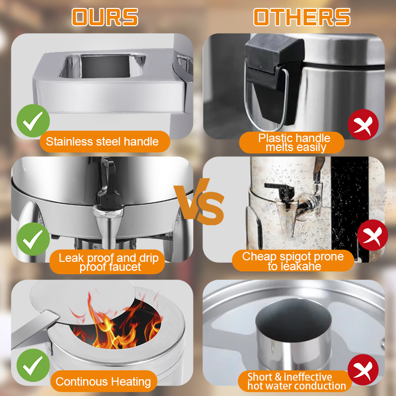 Daosheng Hotel Restaurant 13L Buffet Hot Drink Dispenser Stainless Steel Milk Coffee Juice Beer Soda Dispenser