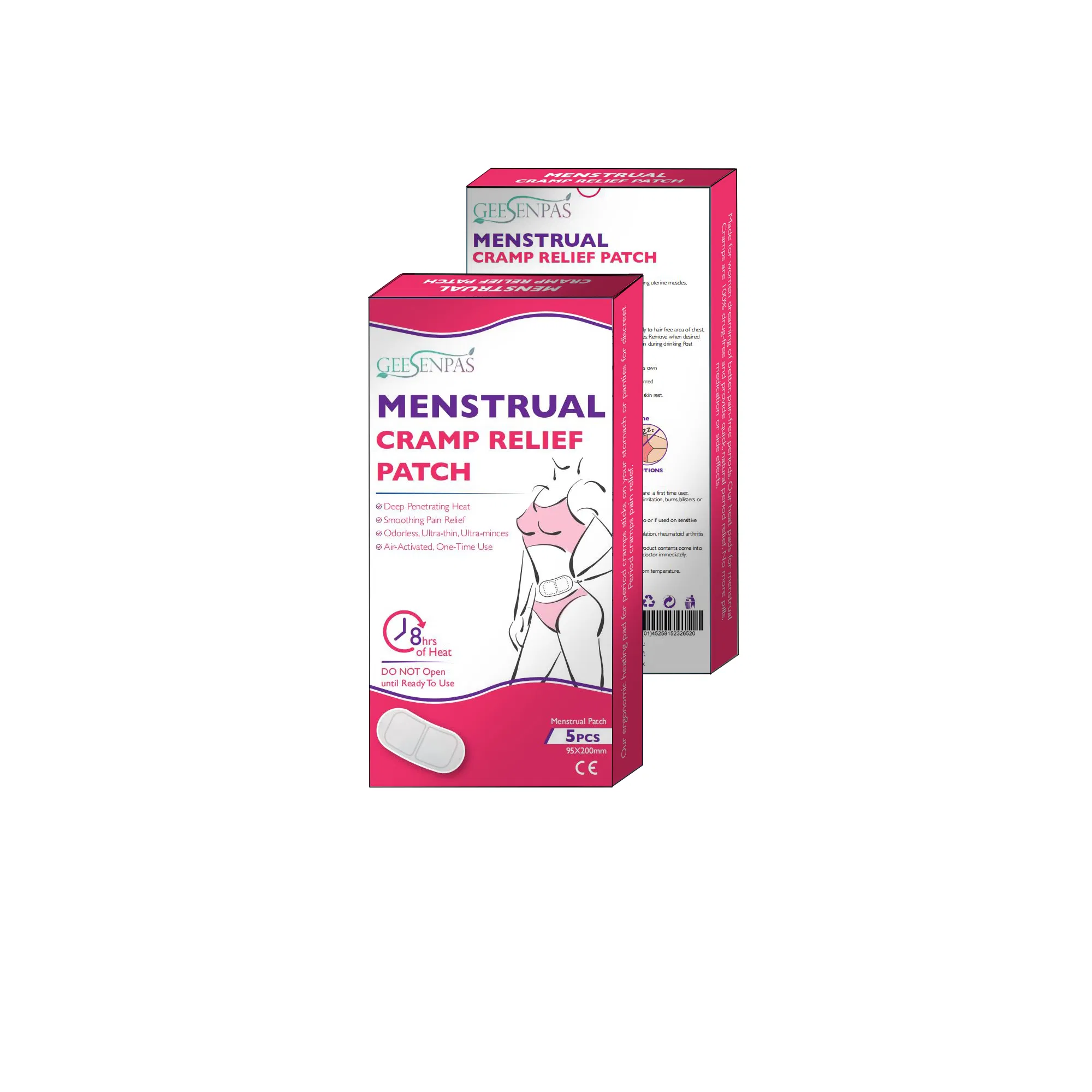 Factory Self Heating Warm Abdomen for Women Menstrual Cramp Relief Patch