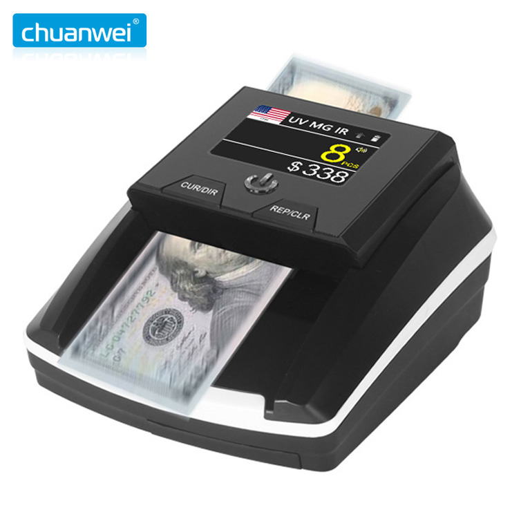 Auto Mg Fluorescence Counterfeit Detector Machine 0.5s/Bill UV Light Money Checker