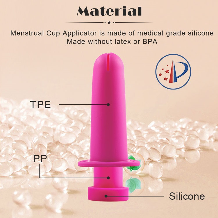 Private Label OEM Furuize Menstrual Disc Applicator Reusable Menstrual Cup Applicator Period Cup Insert Applicator