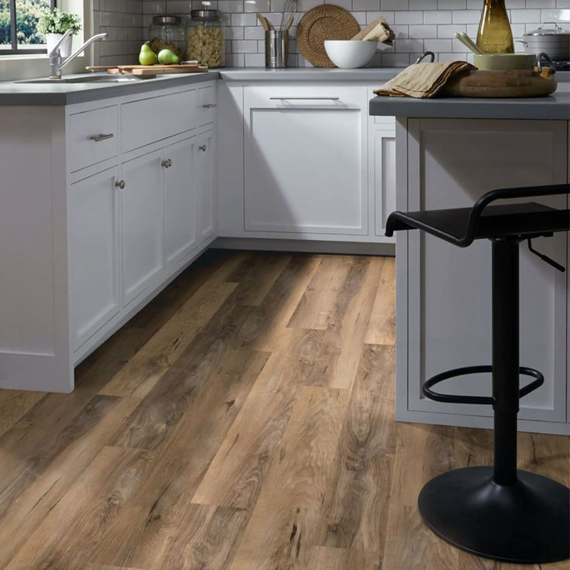 Luxury Plastic Imitation Ceramic Tile Oak Click PVC Vinyl Plank Hardwood Laminate Spc Interlocking Flooring