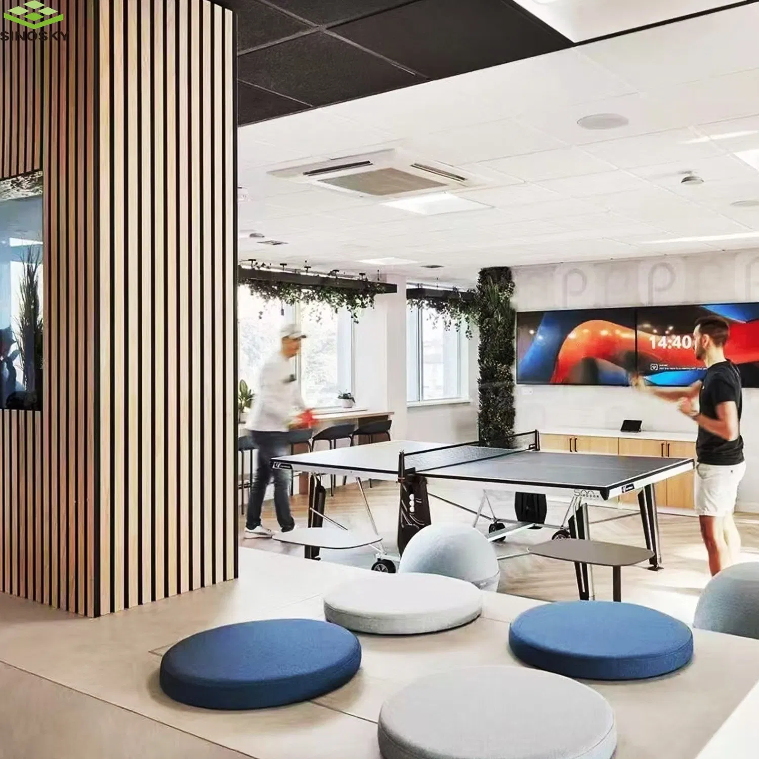Wood Slat Acoustic Panel Wall Ceiling Soundproofing Interior