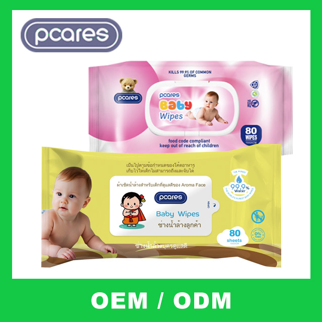 Customized OEM Baby Hand Mouth Wipe Skincare Nature Organic Baby Wipes Spunlace Fabric Non Woven Wet Tissue Wipes