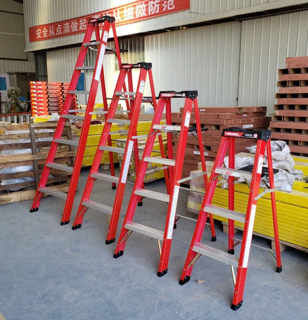 Safety Double Side 4- Rung Fiberglass Ladder / Aluminum Ladder