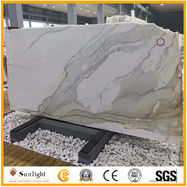 Popular Color Calacatta Oro Marble Slabs for Vanity Tops, Island Countertops