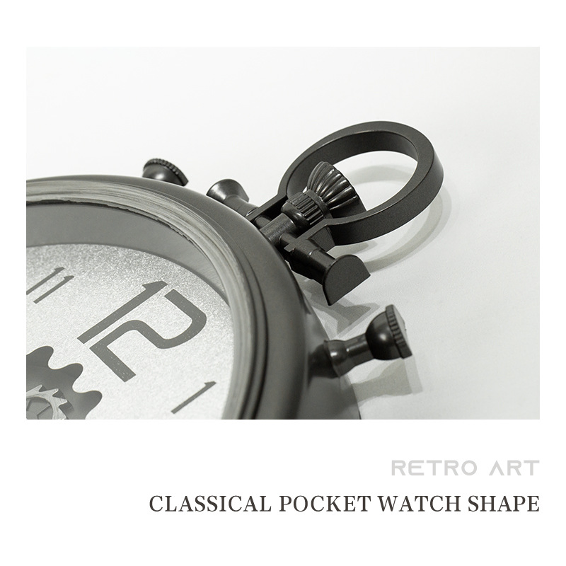 Hot 47cm Round Antique Vintage Gear Wall Clock with Quartz Silent Movement: