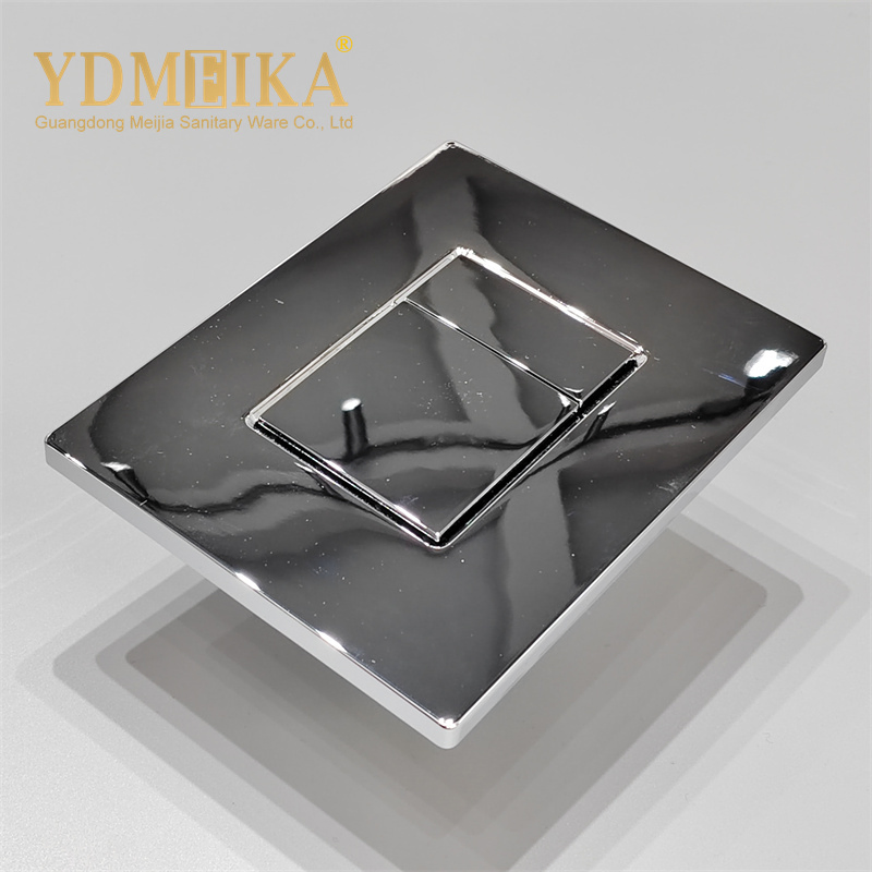 ABS Concealed Tank Toilet Press Button Silvery Bathroom Hidden Plastic Wall Flush Button Control Panel