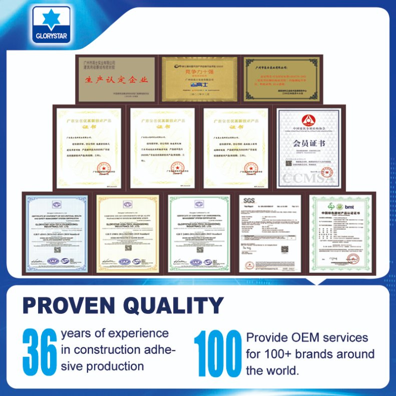 OEM Neutral Structural Silicone Sealant for Marble Wall Panel Installation Construction