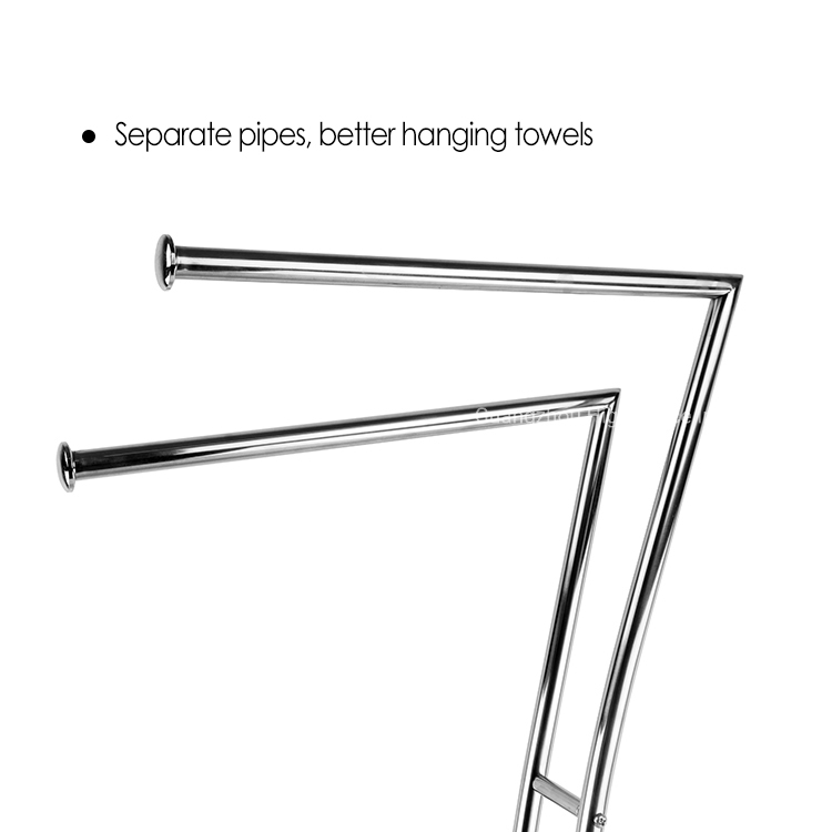 Stainless Steel Bathroom Towel Rack with Non-Slip Bottom