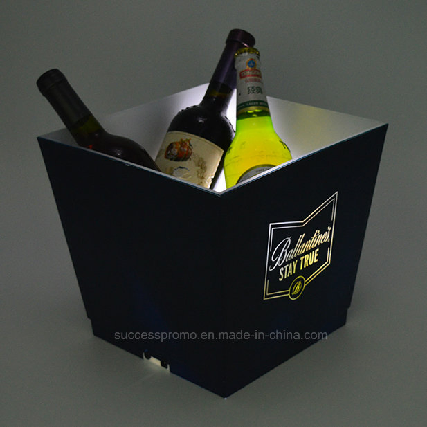 Wholesale Light up White LED Ice Bucket for Promotion Purpose