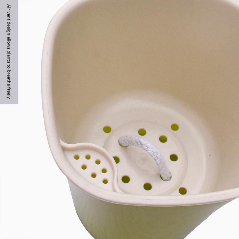 Горшки для растений пластиковые с автополивом зеленые