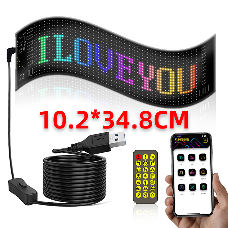 LED Automotive Soft Screen with USB in-Vehicle Flexible Advertising