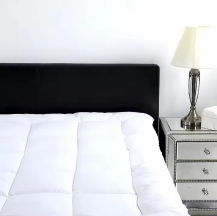 Skin-Friendly Fabric Square Quilting Luxury Down Fill Bed Mattress Topper