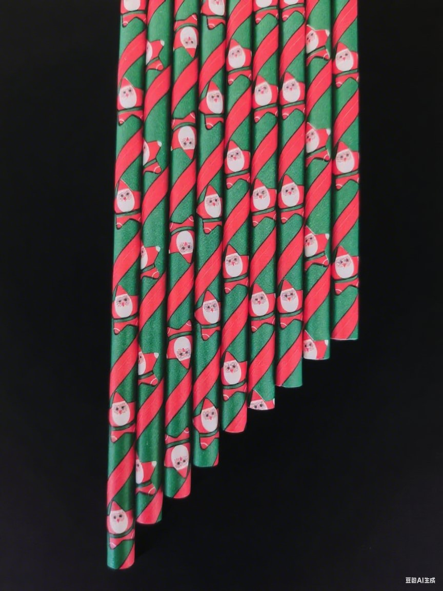 Personalized Christmas Message Paper Straws