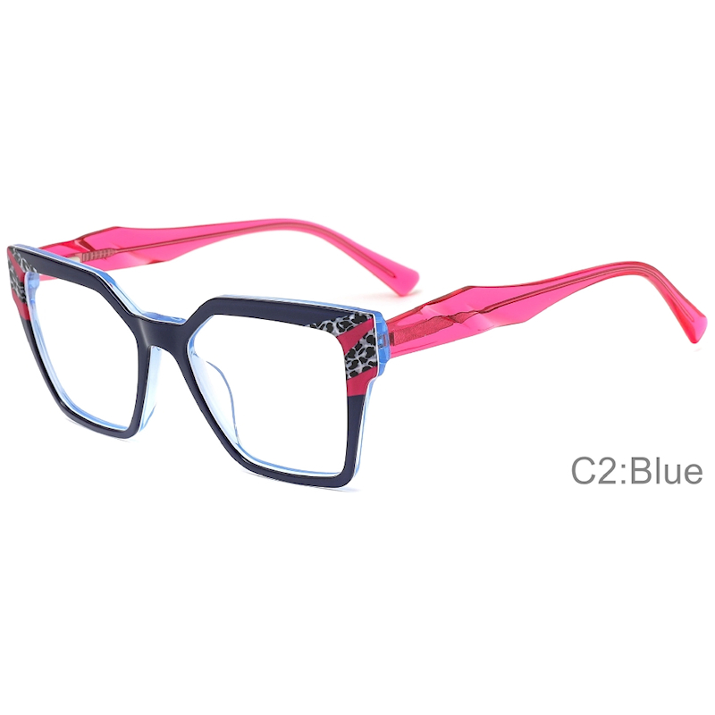 Newest Diamond Shaped Optical Glasses Frame Polarized Lenses Men's Acetate Eyeglasses Frames