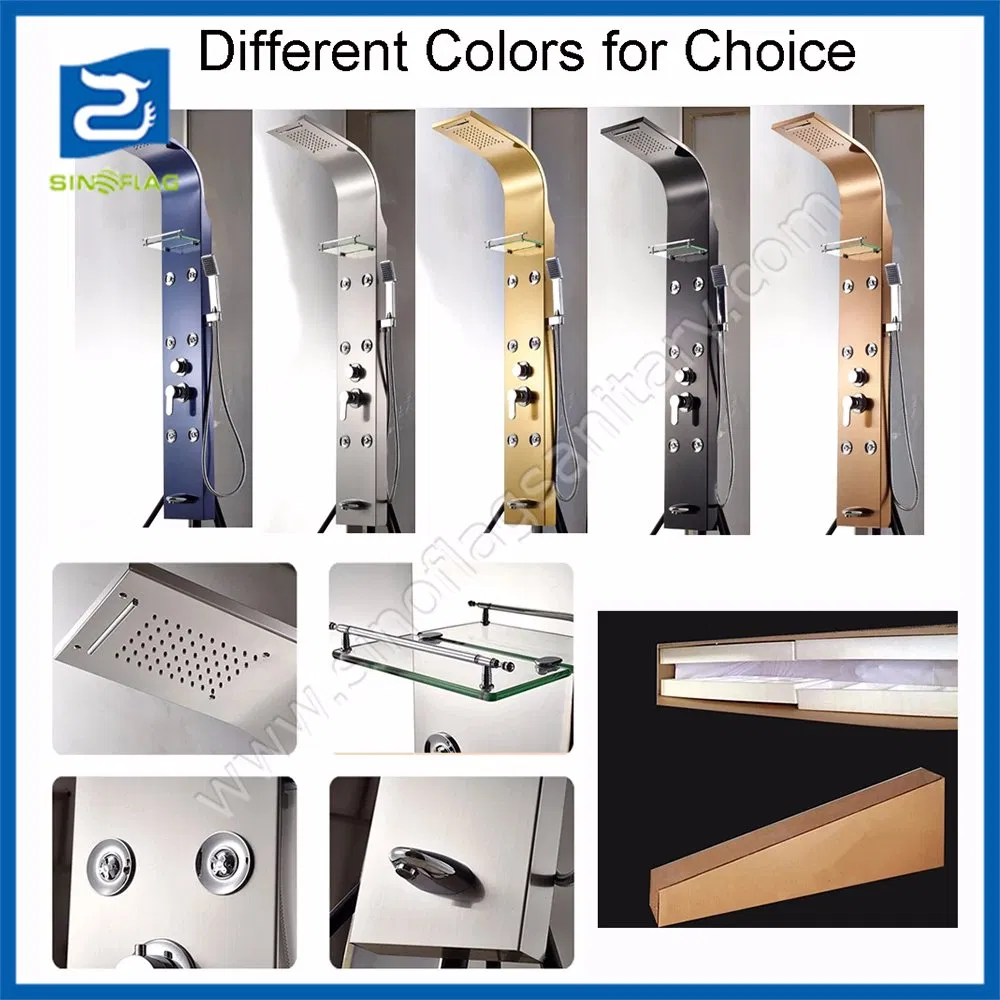 Sanitary Ware Bath Faucet Muitifunction 304 Stainless Steel Thermostatic Shower Panel