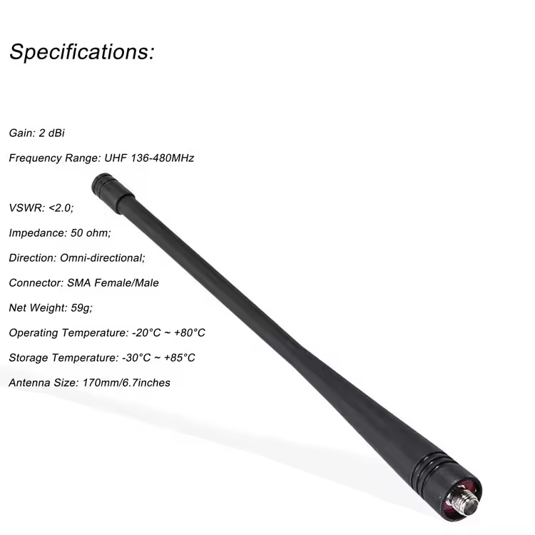 Двухдиапазонная антенна VHF/UHF для рации (SMA-Female)