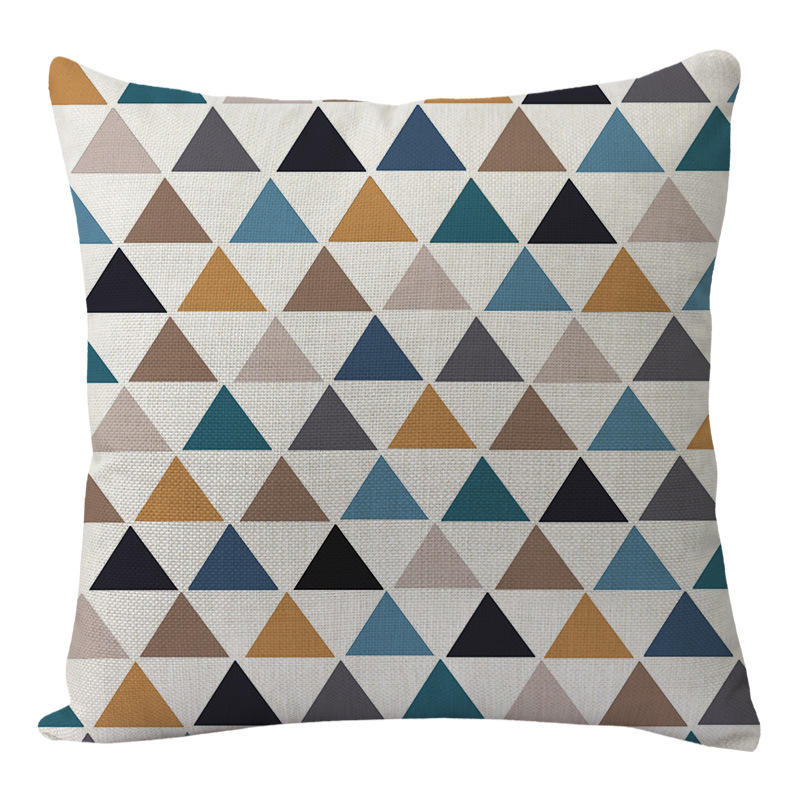 Wholesale Beige White Splicing Cushion Cover Living Room Bedroom Car Hotel Cushion Cover