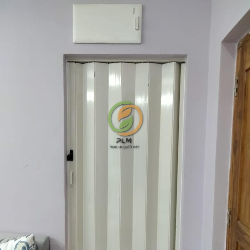 Vatge Closet Curtains, Accordion Style Door Curtains for Doorways, Pleated Folding Doors Curtain for Closet and Room Divider, 1 Panel, W39 X L78, Beige