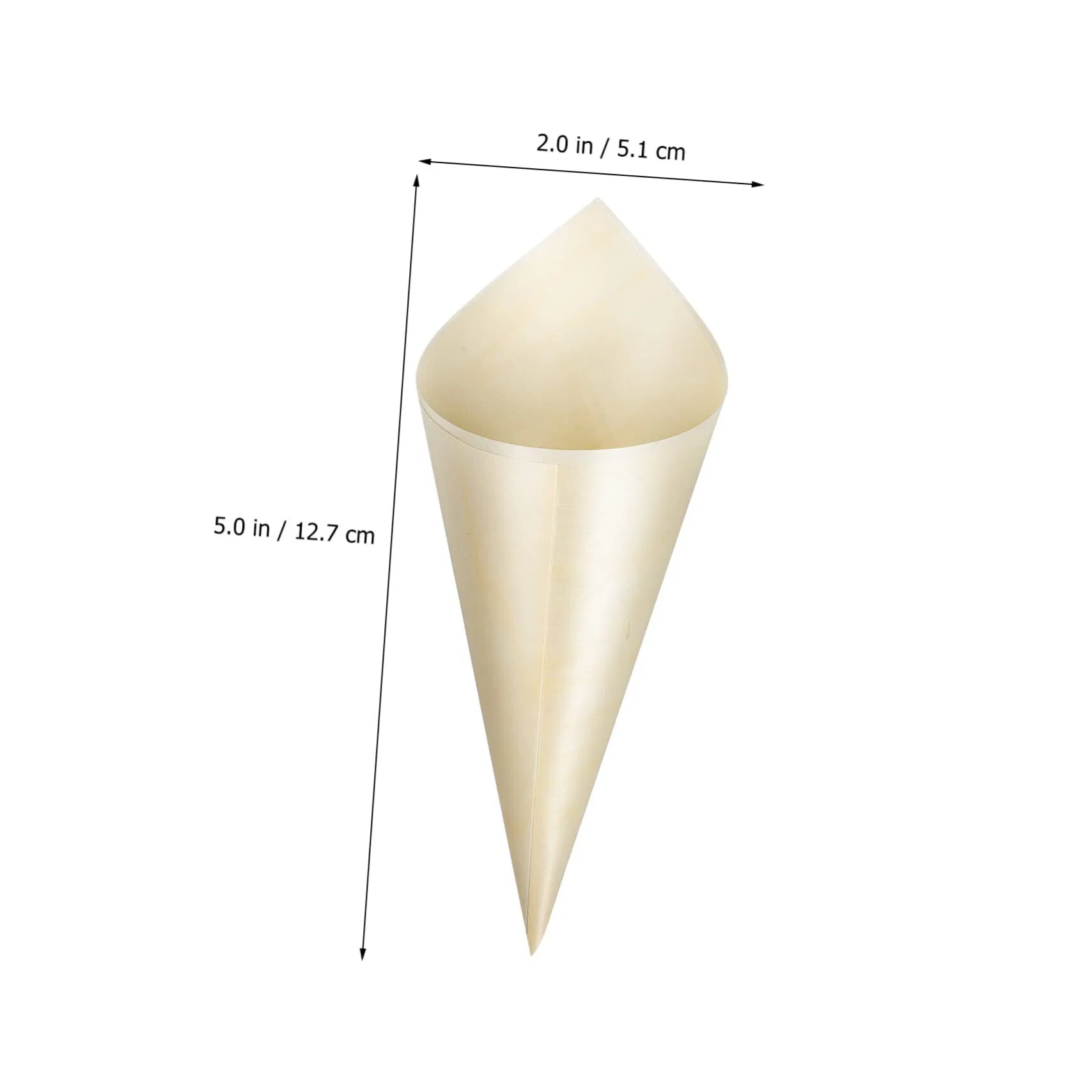 Disposable Wood Cones for Party Inch 7 Inch Cone