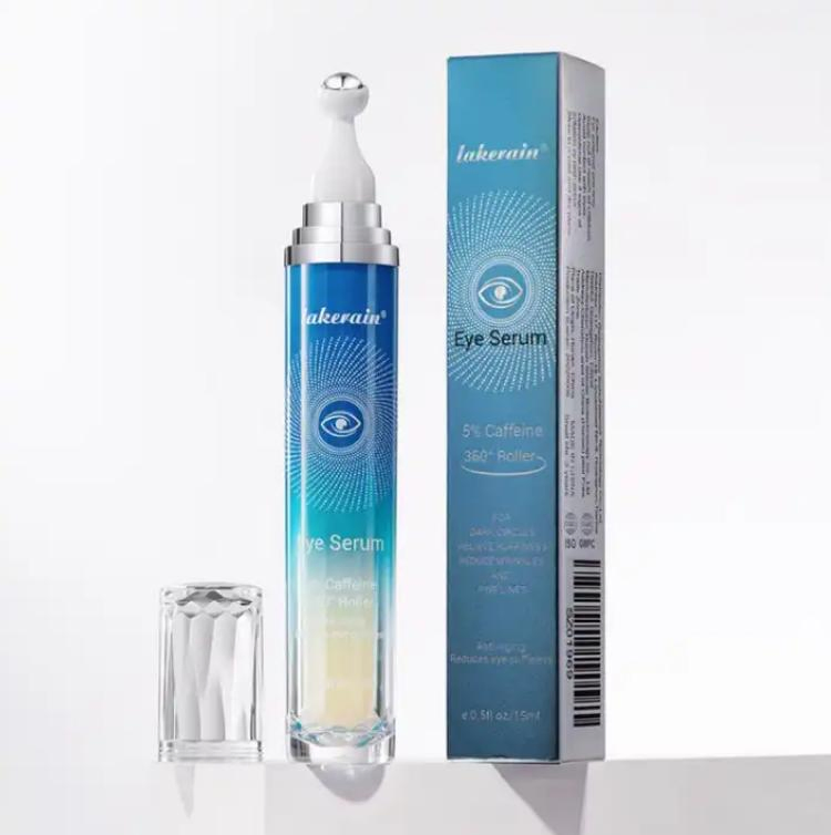 Online Wholesale and Retail Dark Circles Removal Anti Puffy Eye Serum 5% Caffeine Essence Wrinkle Reduce Cream Roll on Massage Eye Roller Serum