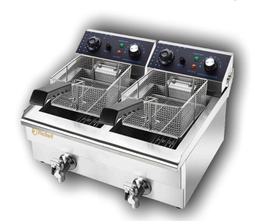 Electric Commercial Deep Fryer for Canteen Kitchen Restaurant Use 3000W Frying Basket