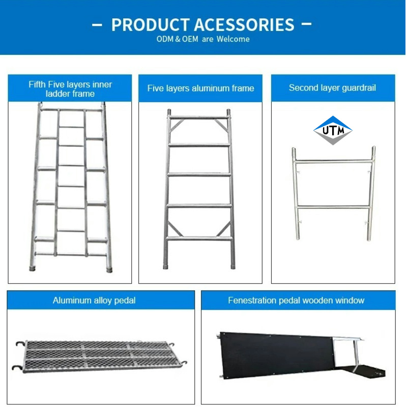 Aluminum Heavy-Duty Scaffolding Mobile Demountable Tower Professional Metal Scaffold for Construction