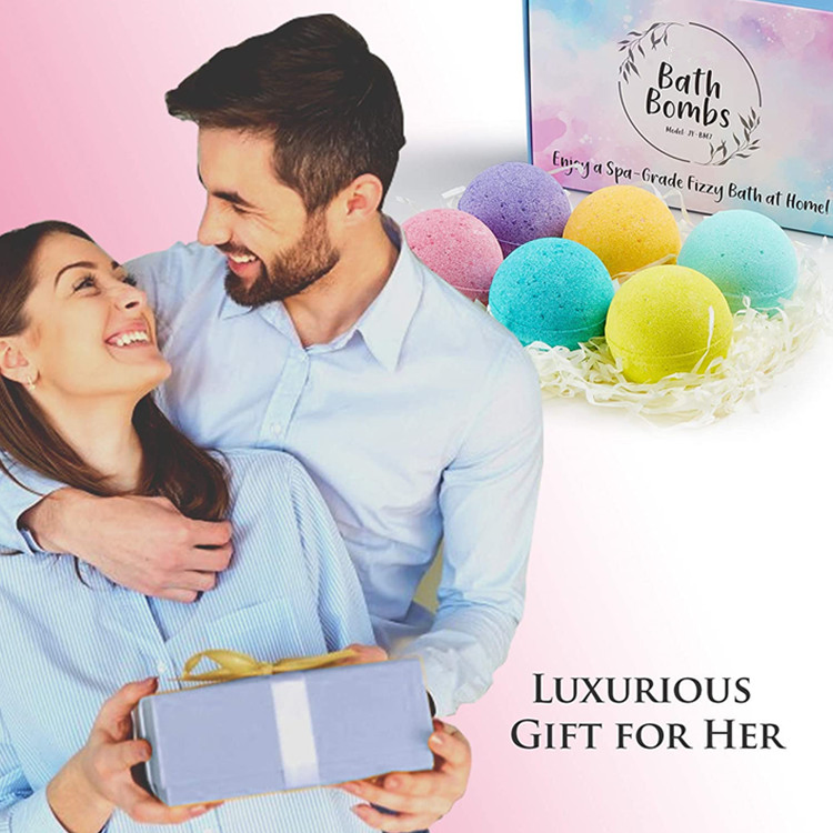 Advanced Custom Fizzy Bath Bombs Gift Set with Natural Essential Oils
