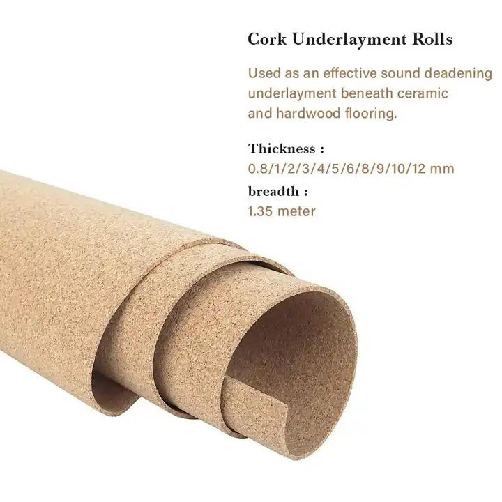 100% Natural Eco-Friendly Decorative Cork Roll 6mm 10mm Natural Cork Roll
