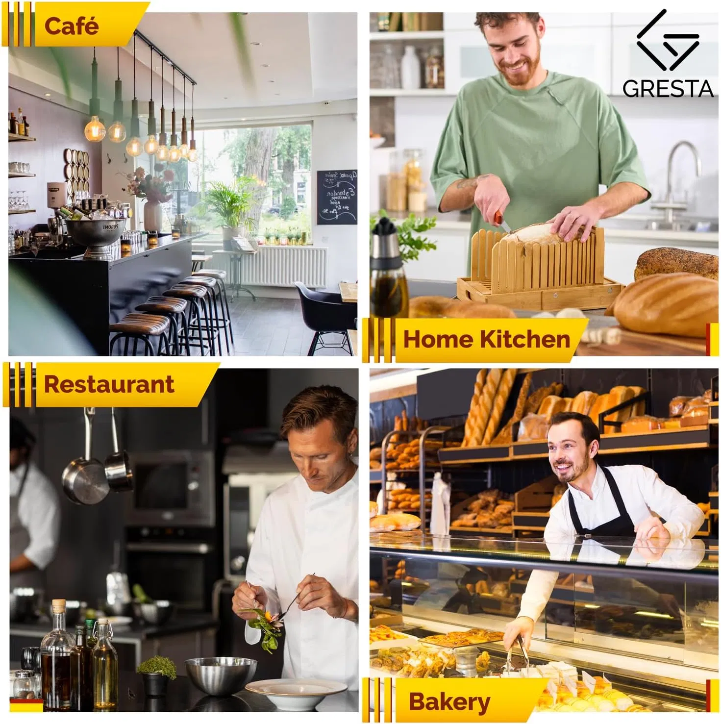 New Bamboo Bread Slicer with Multi-Function and Folding Function