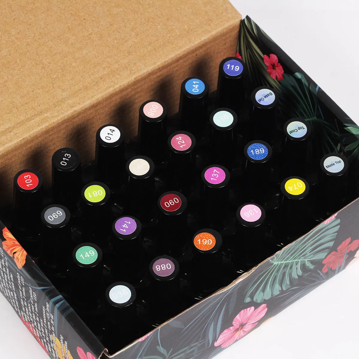 20-Color Base Coat Nail Polish Set