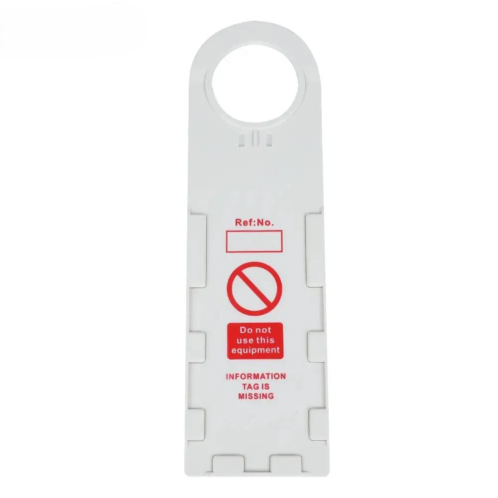 Durable PVC Scaffolding Tagout Holder with Safety Hook