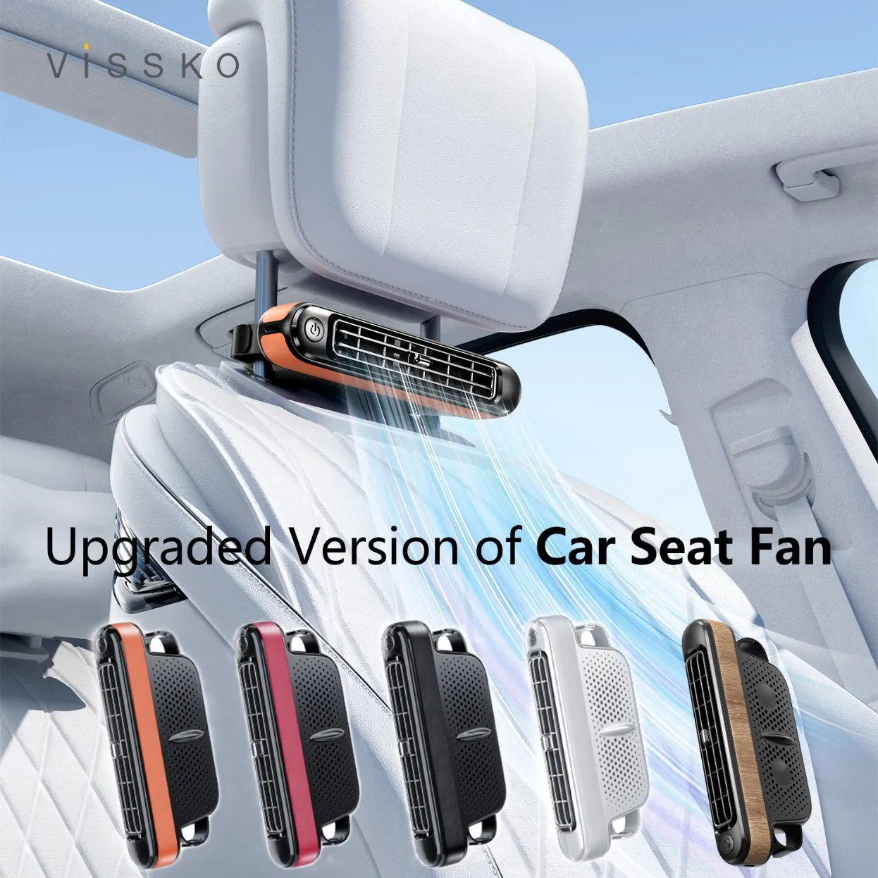 2025 Best-Selling Car Seat Fan with Three-Speed Adjustable Large Wind USB Fan