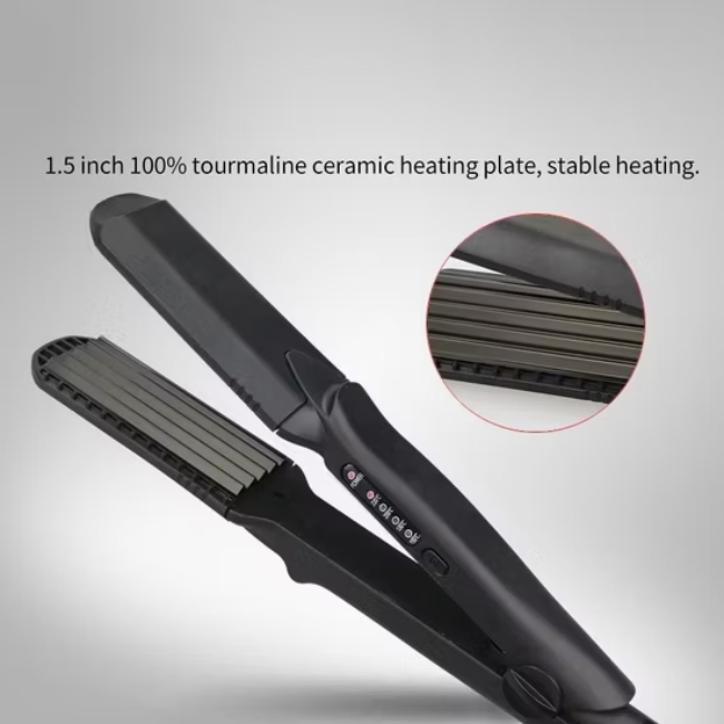 4 in 1 Interchangeable Hair Iron Hair Crimper and Plate Hair Straightener