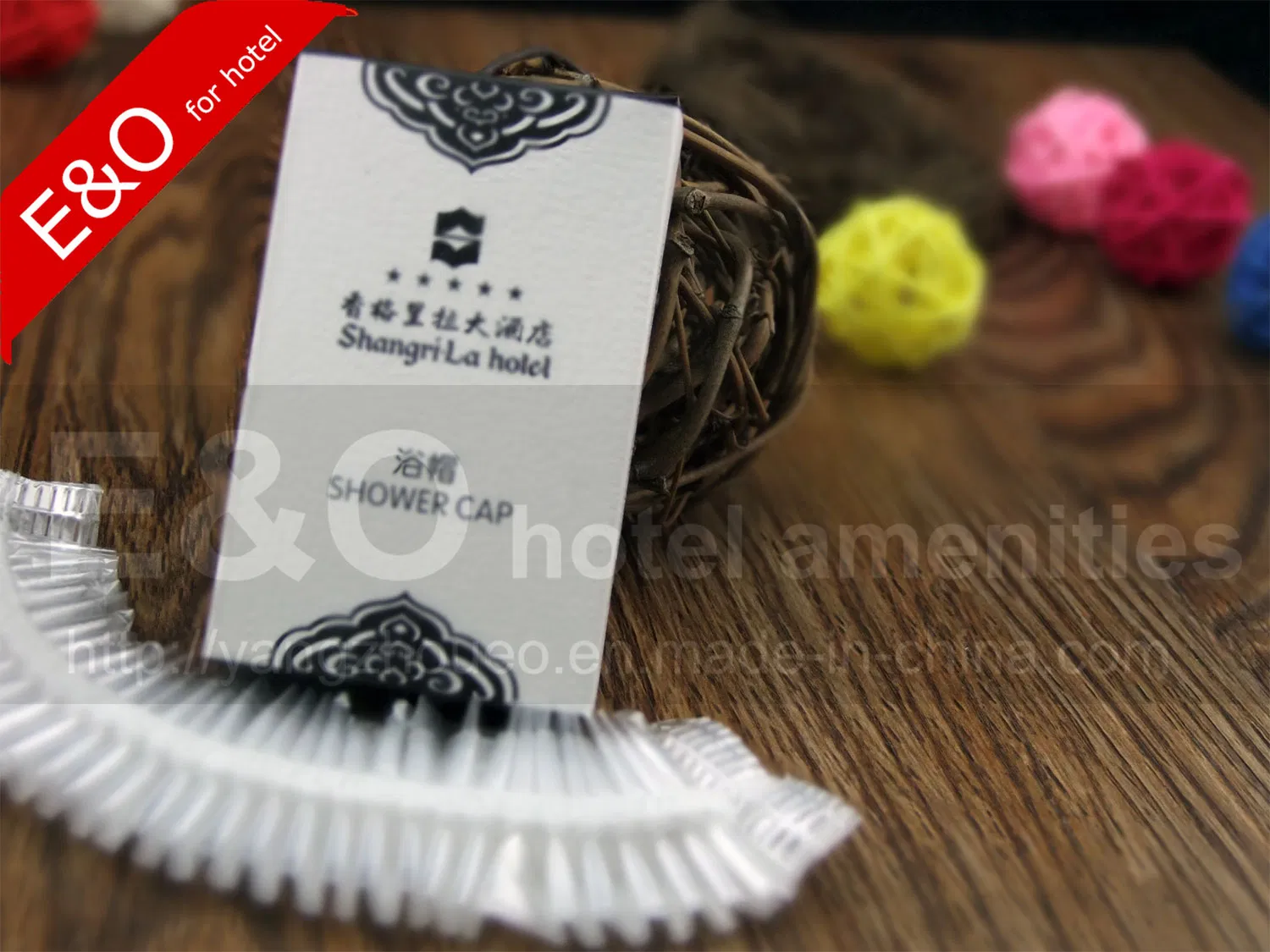 Hotel Amenities Disposable Bath Cap in Boardcard Box with Logo