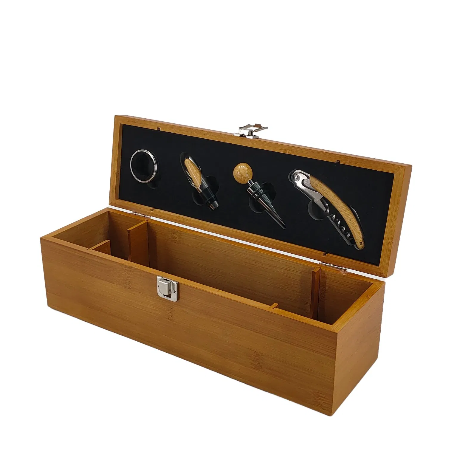 Bamboo Wine and Tools Gift Box