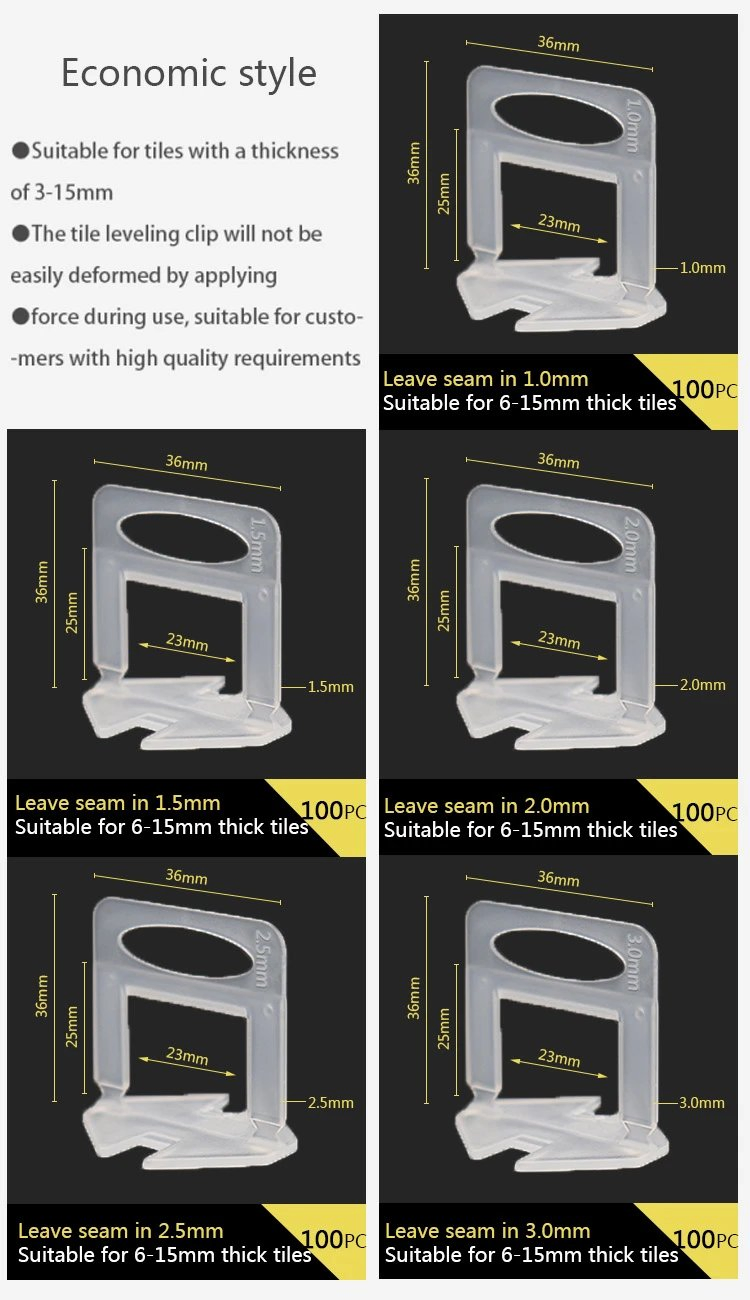 Jnz Efficient and Safetile Leveling System Wedges and Clips