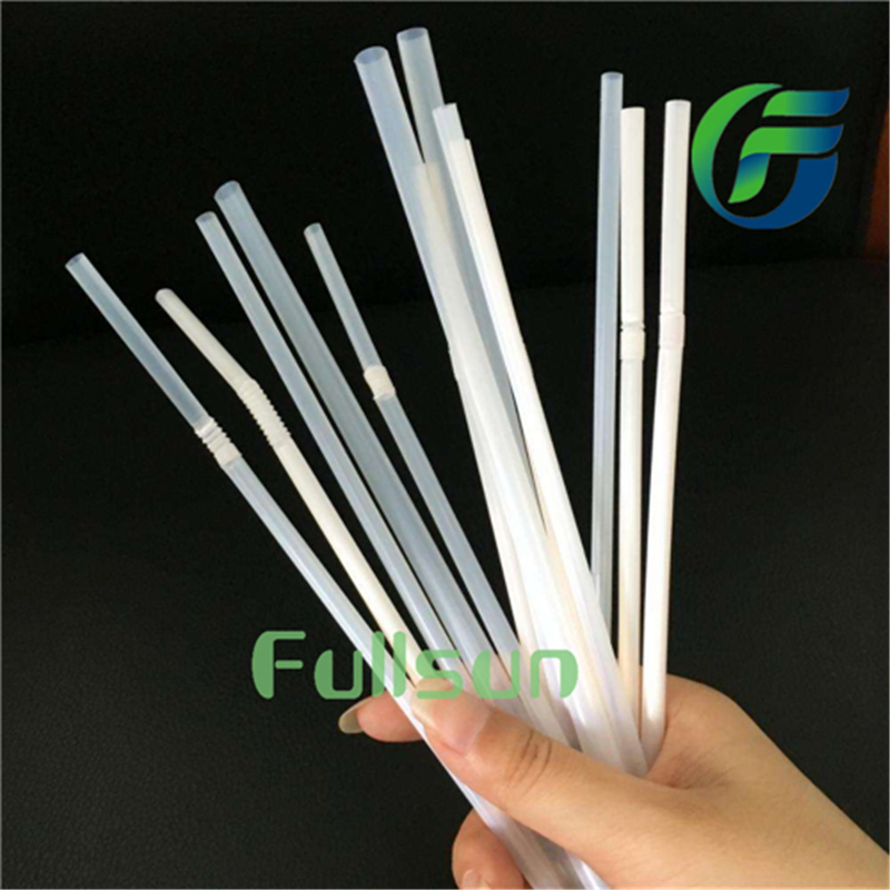 100% Compostable Disposable Colorful Strip Individual Package Printing Plastic Drinking Biodegradable Straw