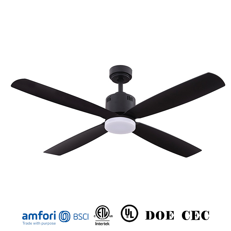 North America Modern Energy Saving Home Decorative Ceiling Fan with Light Remote Control LED Ceiling Fan