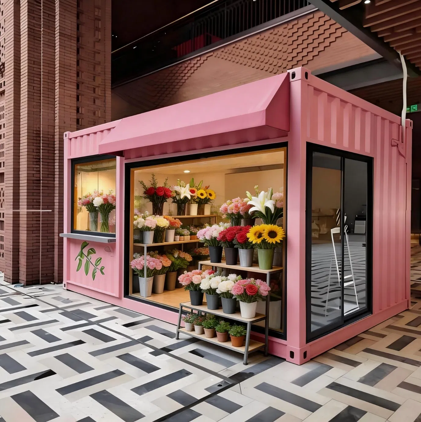 Prefabricated House Steel Structure Moveable Modular House for Street Cafe Mobile Shop