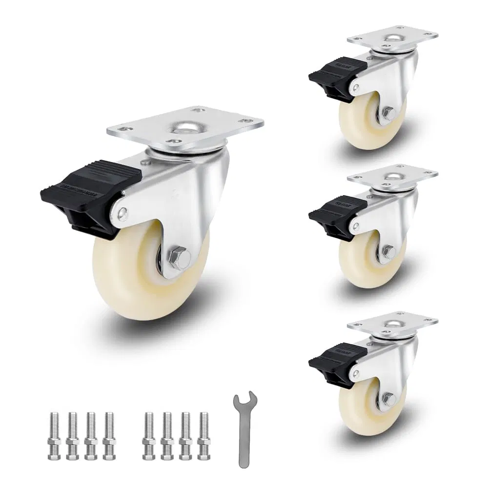 Silent/Lockable Nylon 360 Degree Rotating Casters/Directional Wheels