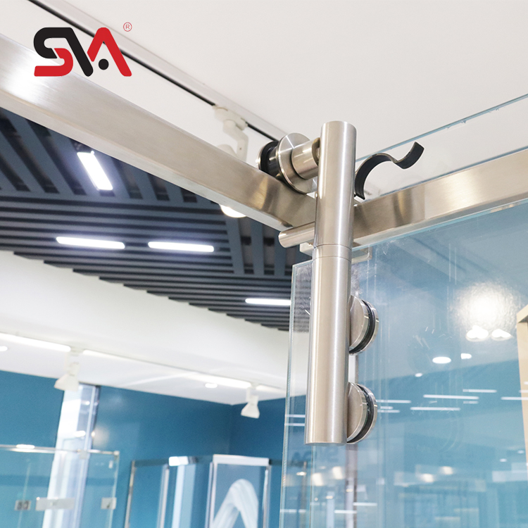 Modern Side Open Corner Sliding Door System Automatic Shower Door Hardware