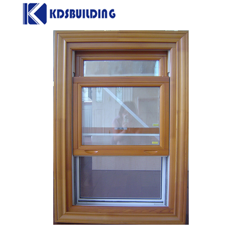  Sash Windows Double Wood Single Hung Windows with Double Glazed American Style