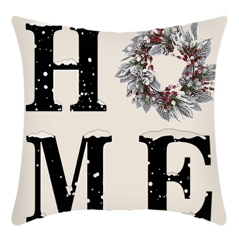 Hot Sale Deer Snow Man Home Sofa Cushion Cover New Christmas Pillow