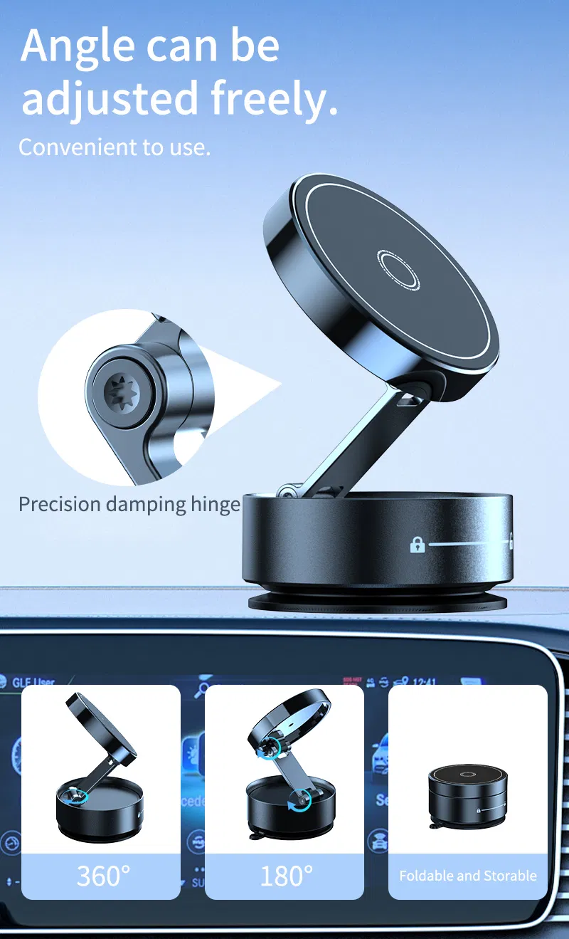 Магнитный держатель для телефона в авто с вакуумной присоской