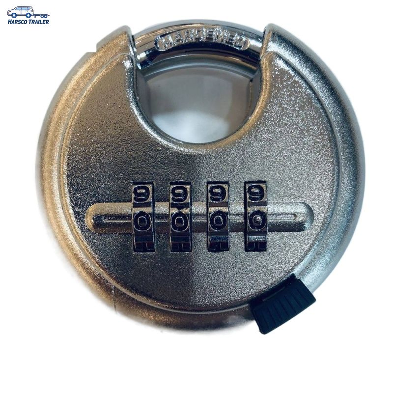 70mm Stainless Steel Discus Padlock Trailer Hitch Coupler Combination Lock Disc Lock