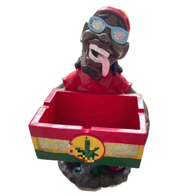 2021 Wholesale OEM Hot Sell Cartoon Characters Bob Marley Big Resin Ashtray