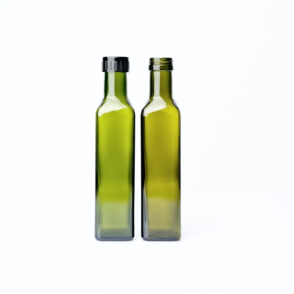 Bulk 250ml 500ml 750ml Empty Square Marasca Glass Bottle for Olive Oil